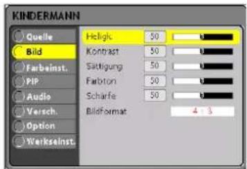 Kindermann KX 100 - Das Menü Bild - 1