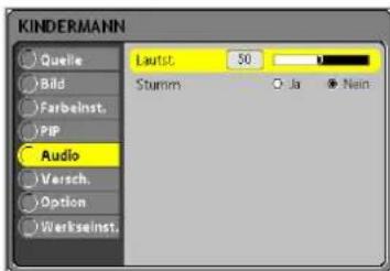 Kindermann KX 100 - Das Audio Menü - 1