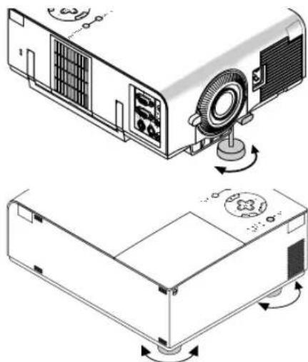 NEC VT650 - Adjusting the Tilt Foot - 2