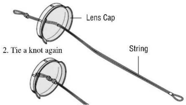 Lens Cap 2. Tie a knot again String