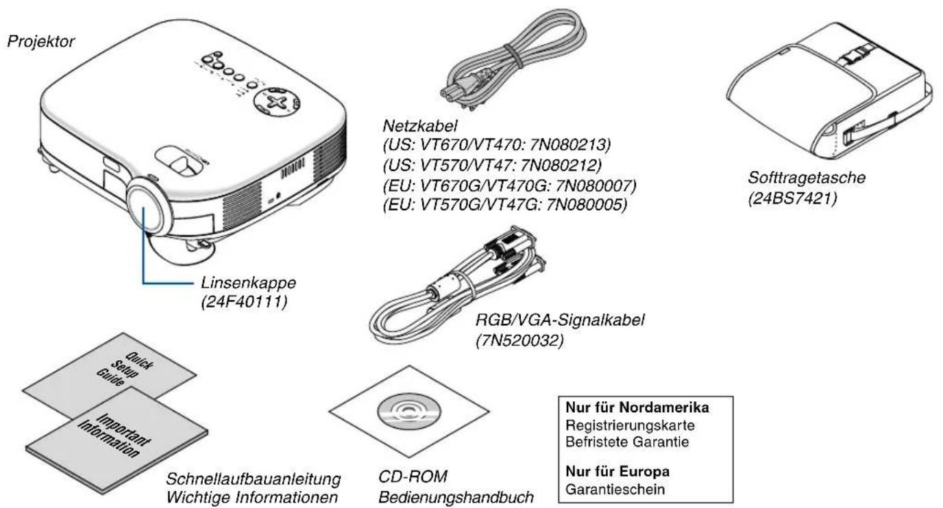 NEC VT570 - ① Lieferumfang - 1