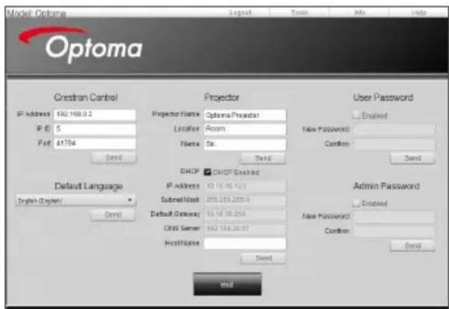OPTOMA EW400 - So nutze ich den Webbrowser zum Steuern Ihres Projektors - 3