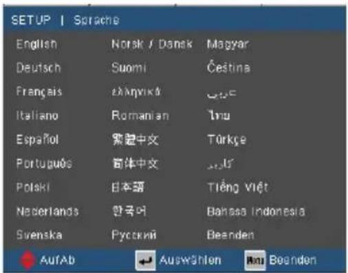 SETUP | Seroche English Norsk / Dansk Magyar Deutsch Suomi Čestina Français zhiyivki Italiano Romanian Inu Español 紫記中文 Türkiye Português 简体中文 Polski 日本語 Tiếng Việt Nederlands 한국어 Bahasa Indonesia Svenska Русский Beenden AufAb Auswählen Rai Beenden
