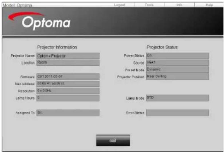 OPTOMA EW400 - Crestron RoomView - 3