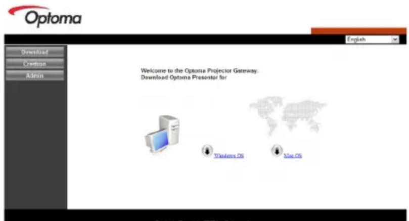 OPTOMA EW400 - Web Administration verwenden - 1