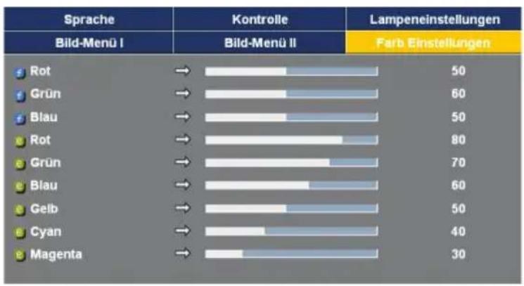OPTOMA DX733 M - Farb Einstellungen - 5
