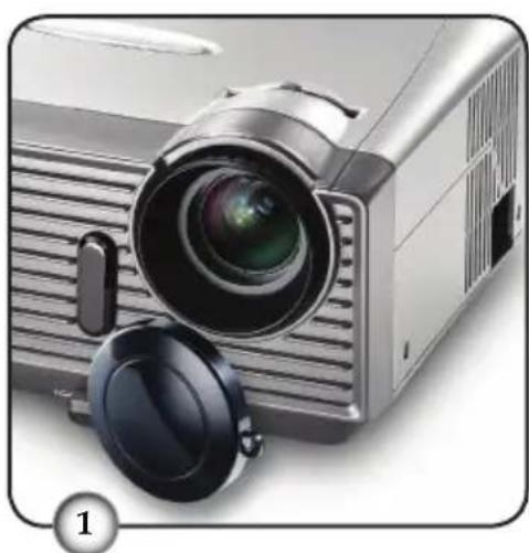 OPTOMA DX733 M - Einschalten des Projektors - 3