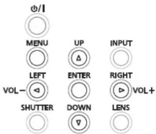 0/1 MENU UP INPUT LEFT ENTER RIGHT VOL- SHUTTER DOWN LENS