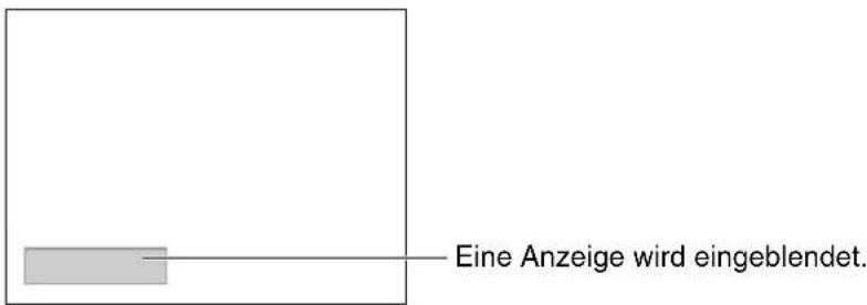 Eine Anzeige wird eingeblendet.