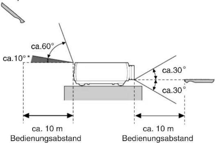 ca.60° ca.10°* ca.30° ca.30° ca. 10 m Bedienungsabstand ca. 10 m Bedienungsabstand