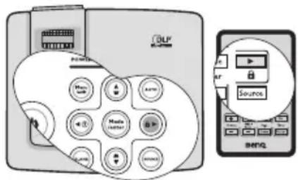 BENQ MP576 - Bedientasten sperren - 1