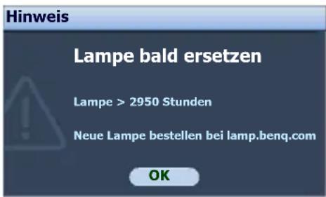 BENQ MP576 - Zeit des Lampenaustausches - 4