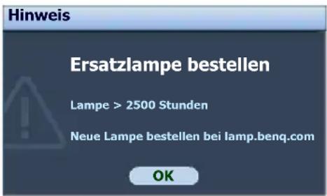 BENQ MP576 - Zeit des Lampenaustausches - 3