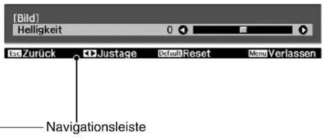 [Bild] Helligkeit Esc Zurück Justage Default Reset Menu Verlassen Navigationsleiste