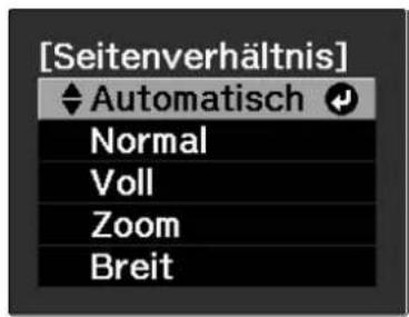 [Seitenverhältnis] ◆ Automatisch Normal Voll Zoom Breit
