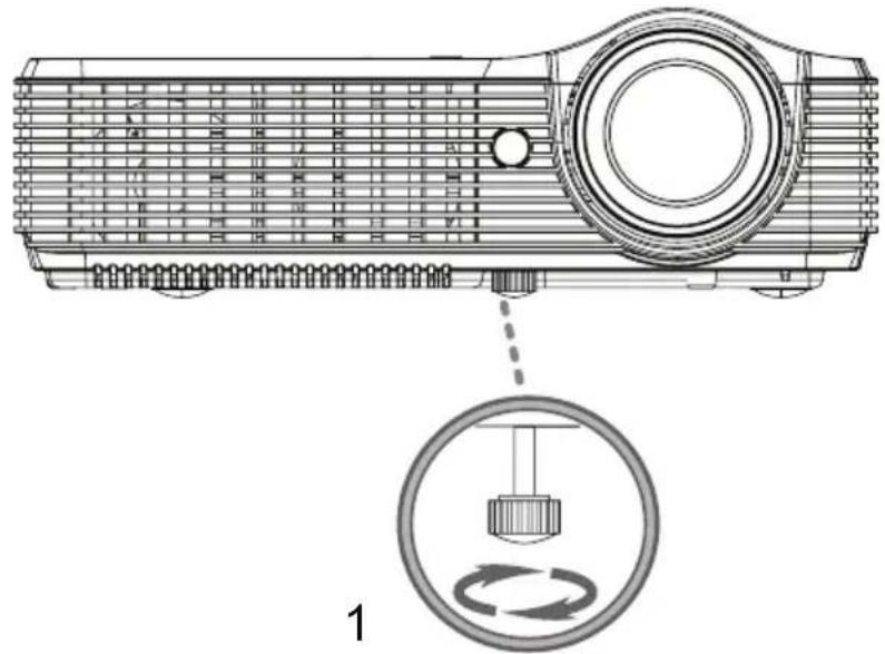 ACER X1320WH - Projektionsbild anheben/absenken: - 1