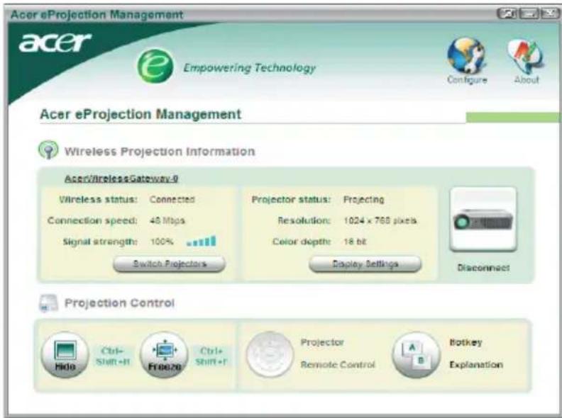 ACER PD525P - Projektionssteuerung - 1