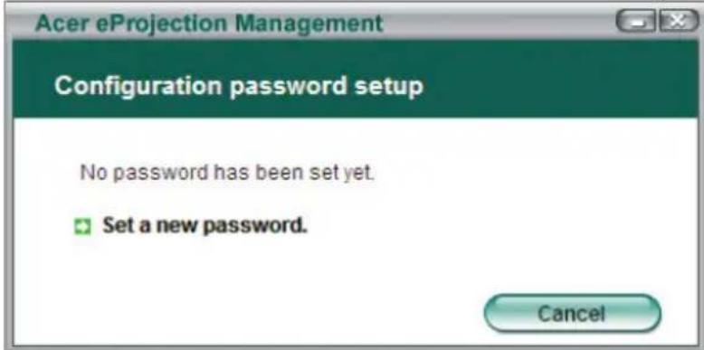 ACER PD525P - Konfigurationskennwort einrichten - 1