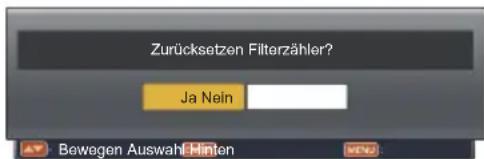 Kindermann KX 535W - Zurücksetzen Filterzähler - 2