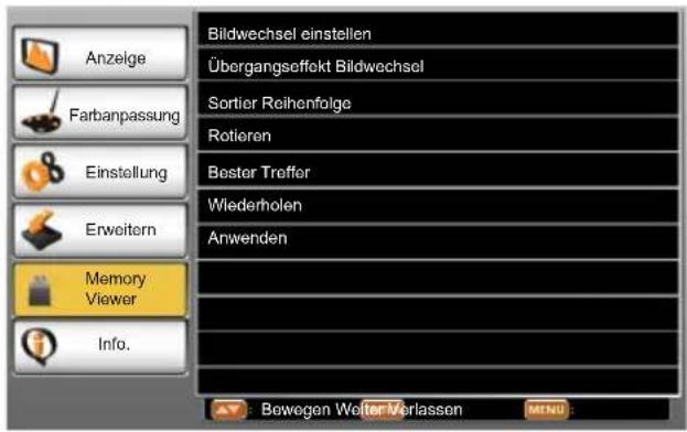 Kindermann KX 535W - Bildwechsel einstellen - 1