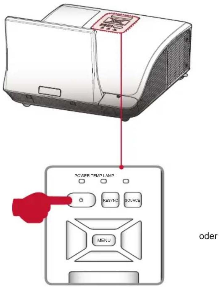 Kindermann KXD 480W - Einschalten des Projektors - 1