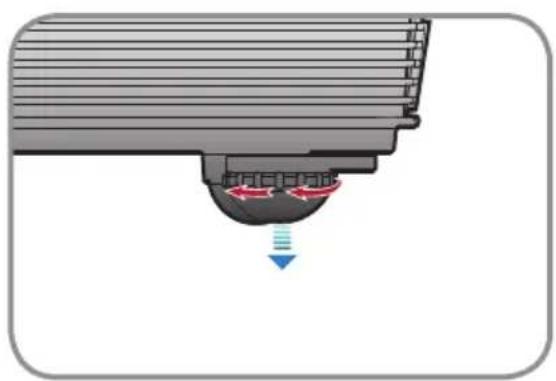 Kindermann KXD 480W - Einstellen der Höhe des Projektionsbildes - 2