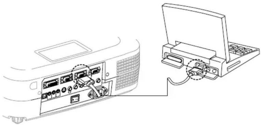 Kindermann KX 4000 - Anschließen des Computerkabels. - 1