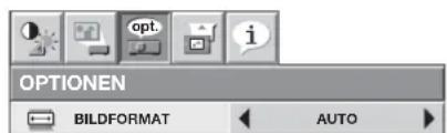 OPTIONEN BILDFORMAT AUTO