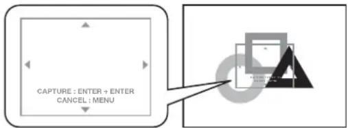 CAPTURE : ENTER + ENTER CANCEL : MENU