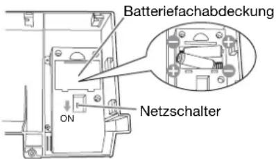 Batteriefachabdeckung ON Netzschalter