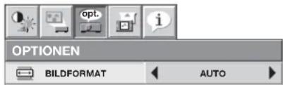 OPTIONEN BILDFORMAT AUTO