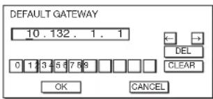 MITSUBISHI HC7800DW - Default Gateway Einstellungen - 2