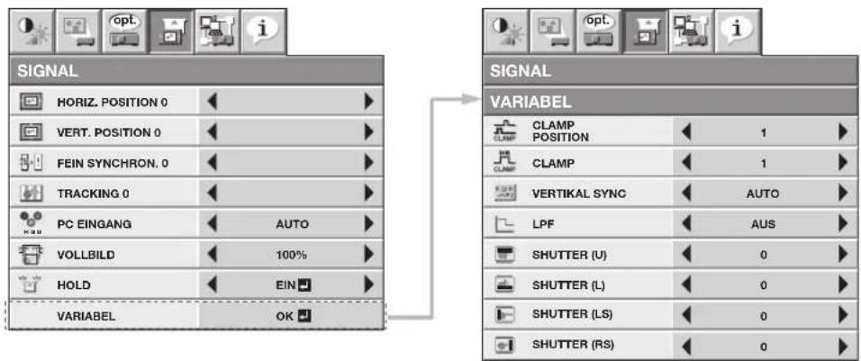 MITSUBISHI HC7800DW - OPTIONEN-Menü - 2