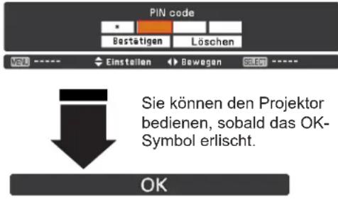 EIKI LC-XB200 - VORSICHT BEI DER HANDHABUNG DES PIN CODE - 1