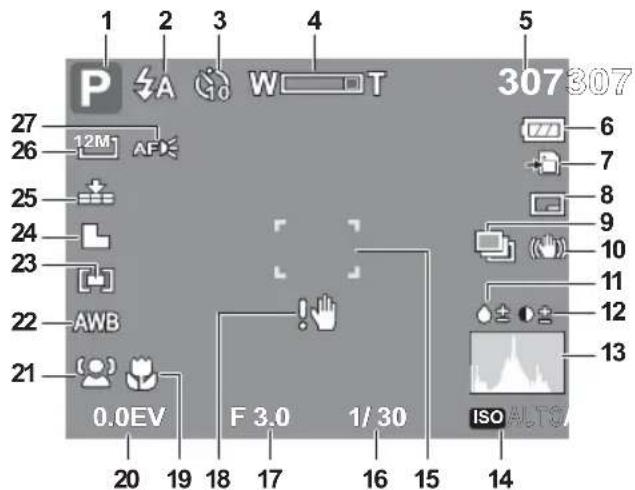 MEDION Life P43001 (MD 86123) - Bildschirmaufbau im Aufnahmemodus - 1