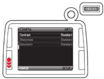CAMERA INFO Contrast Standard Sharpness Standard Saturation Standard IMAGE SETUP
