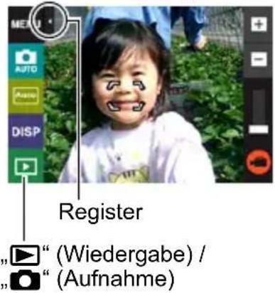 MEU AUTO Auto DISP Register "(Wiedergabe) / (Aufnahme)