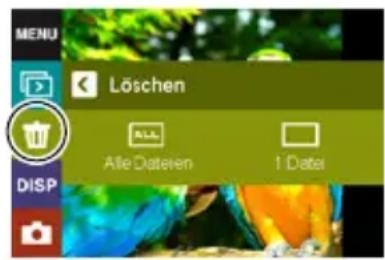 MENU Löschen DISP Alle Dateven 1 Data