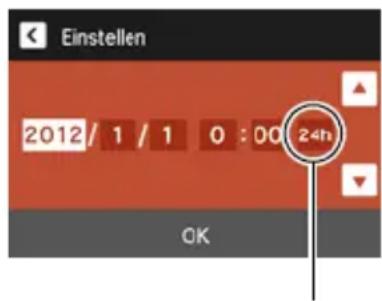 Einstellen 2012/ 1 / 1 0 : 00 24h OK
