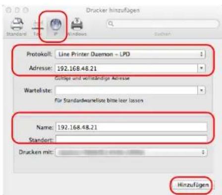 Utax P-C6030DN - Installation des Druckertreibers unter Macintosh - 5