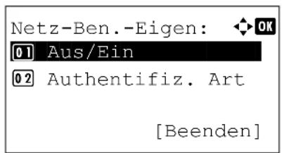 Utax P-4530DN - Benutzerrechte über das Netzwerk beziehen - 2