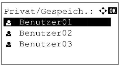 Utax P-4530DN - Private bzw. gespeicherte Aufträge freigeben - 1