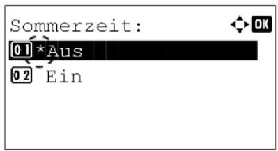 Utax P-4530DN - Sommerzeitumstellung wählen - 1