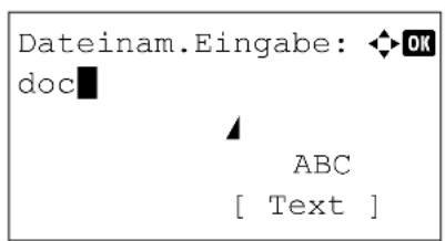 Utax P-4530DN - Dateinamen eingeben - 2