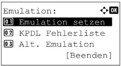Utax P-4530DN - Alternative Emulation für KPDL festlegen - 1
