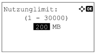 Utax P-4530DN - Nutzungungslimit angeben - 2
