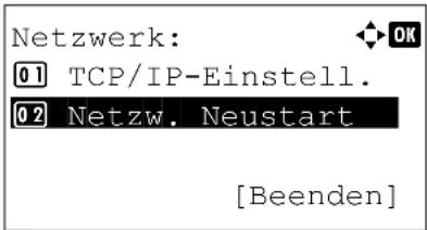 Utax P-4530DN - Netzwerk neu starten - 1