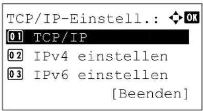 Utax P-4530DN - Aktivierung von TCP/IP prüfen - 1