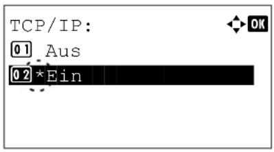 Utax P-4530DN - TCP/IP aktivieren/deaktivieren - 1