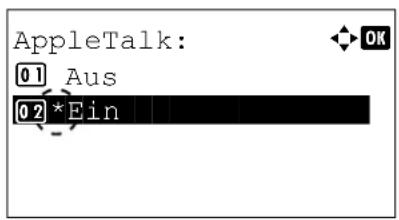 Utax P-4530DN - AppleTalk Einstellungen - 1